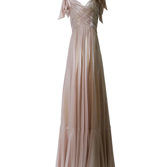 Draped Rose Dress NWT; Bridal; Occasion Gown - Picture 8 of 11